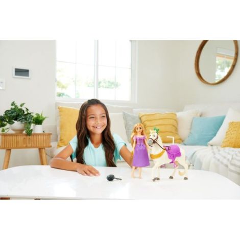 Disney Princess Set Papusa Rapunzel Si Calul Maximus - poza 4