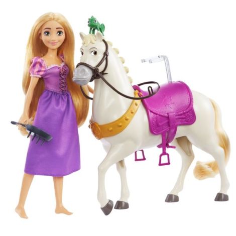 Disney Princess Set Papusa Rapunzel Si Calul Maximus - poza 5