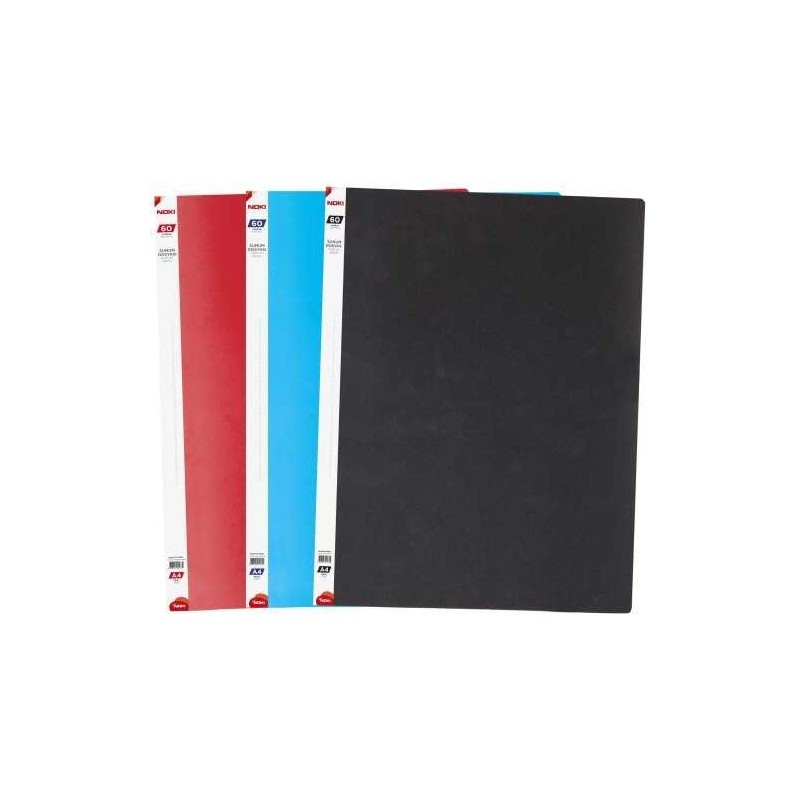 Dosar de prezentare cu 60 folii transparente,plastic,albastru