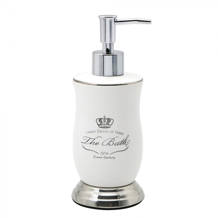Dozator sapun lichid, Design Elegant, Portelan, Alb