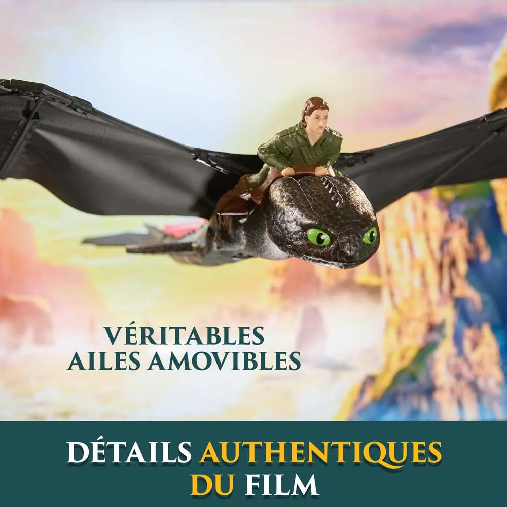 Dragonul zburator Toothless cu telecomanda How to Train Your Dragon 76 cm - poza 5