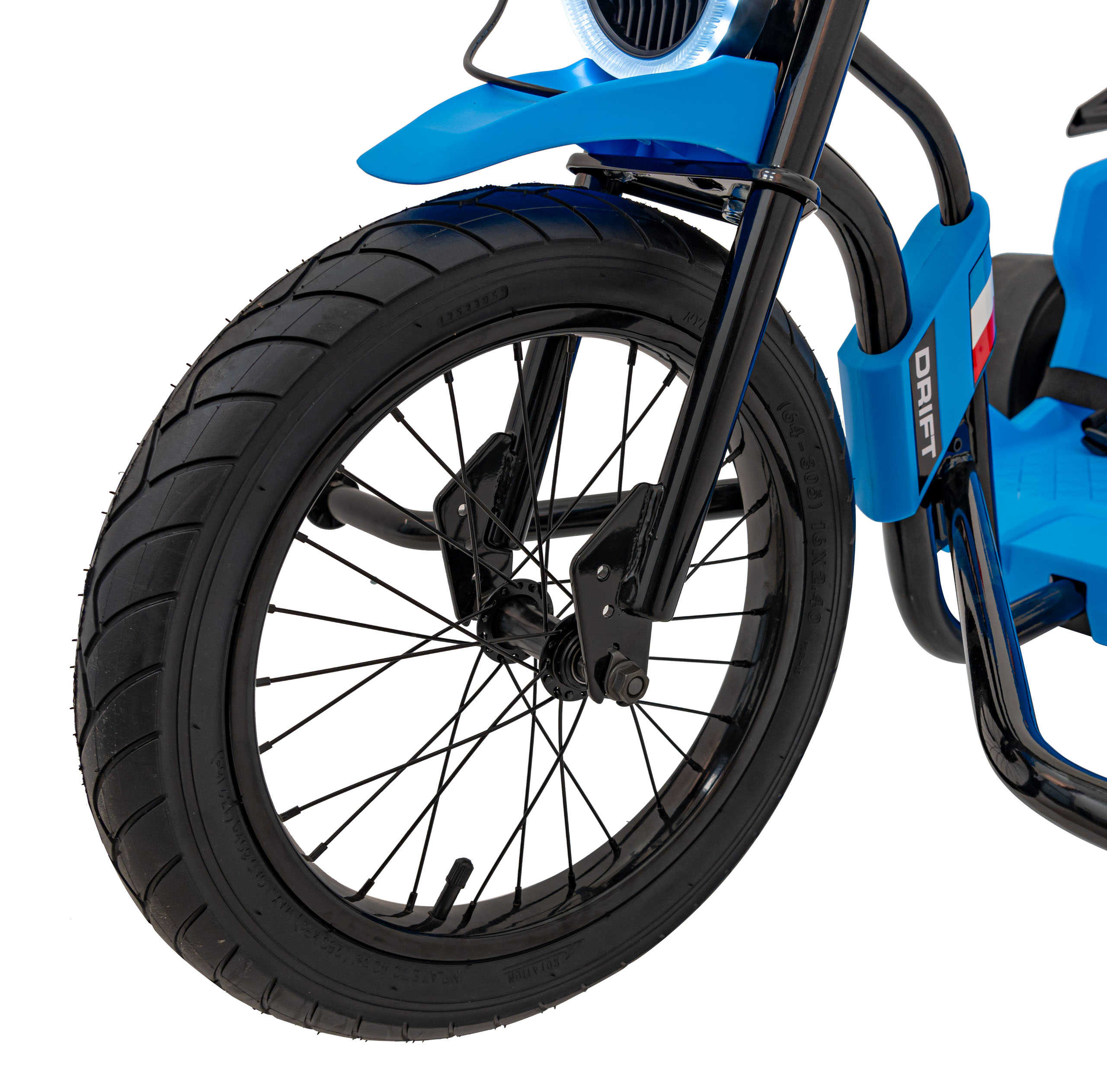 Drift trike electric pentru copii Autokids DRIFT BIKE '21 24V 500W faruri cu LED, viteza max 14 km/h (2338) Albastru - Autokids.ro - poza 3