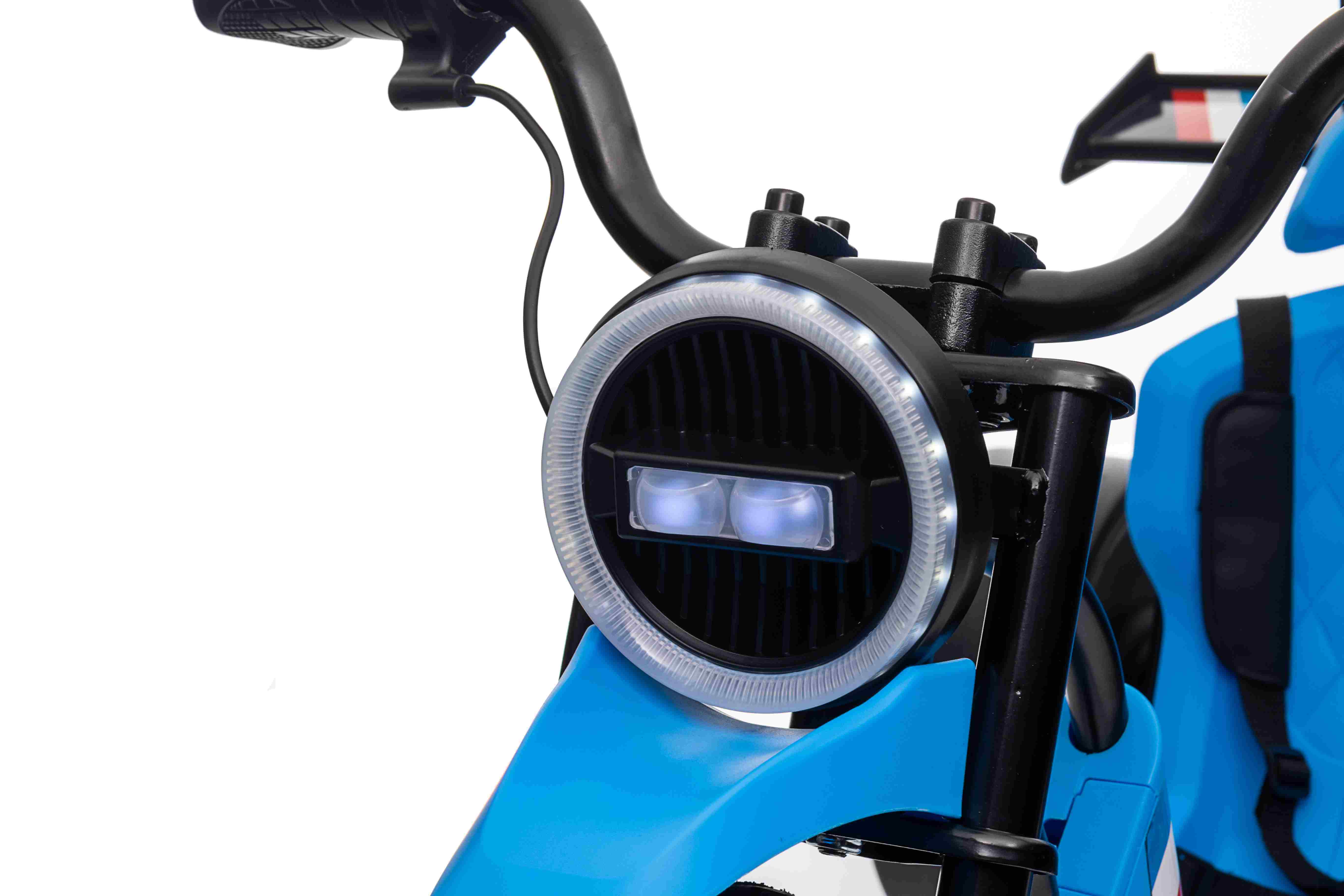 Drift trike electric pentru copii Autokids DRIFT BIKE '21 24V 500W faruri cu LED, viteza max 14 km/h (2338) Albastru - Autokids.ro - poza 5