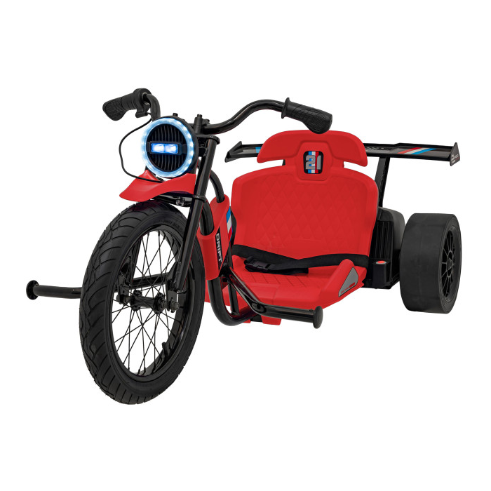Drift trike electric pentru copii DRIFT BIKE '21 24V 500W faruri cu LED, viteza max 14 km/h (2338) Rosu - Autokids.ro
