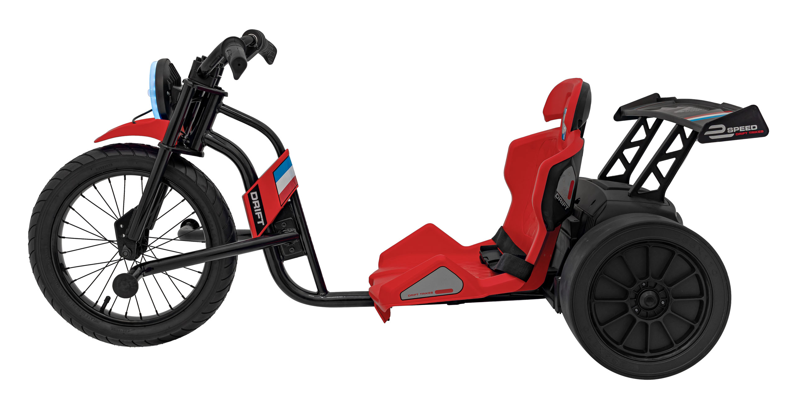Drift trike electric pentru copii DRIFT BIKE '21 24V 500W faruri cu LED, viteza max 14 km/h (2338) Rosu - Autokids.ro - poza 2