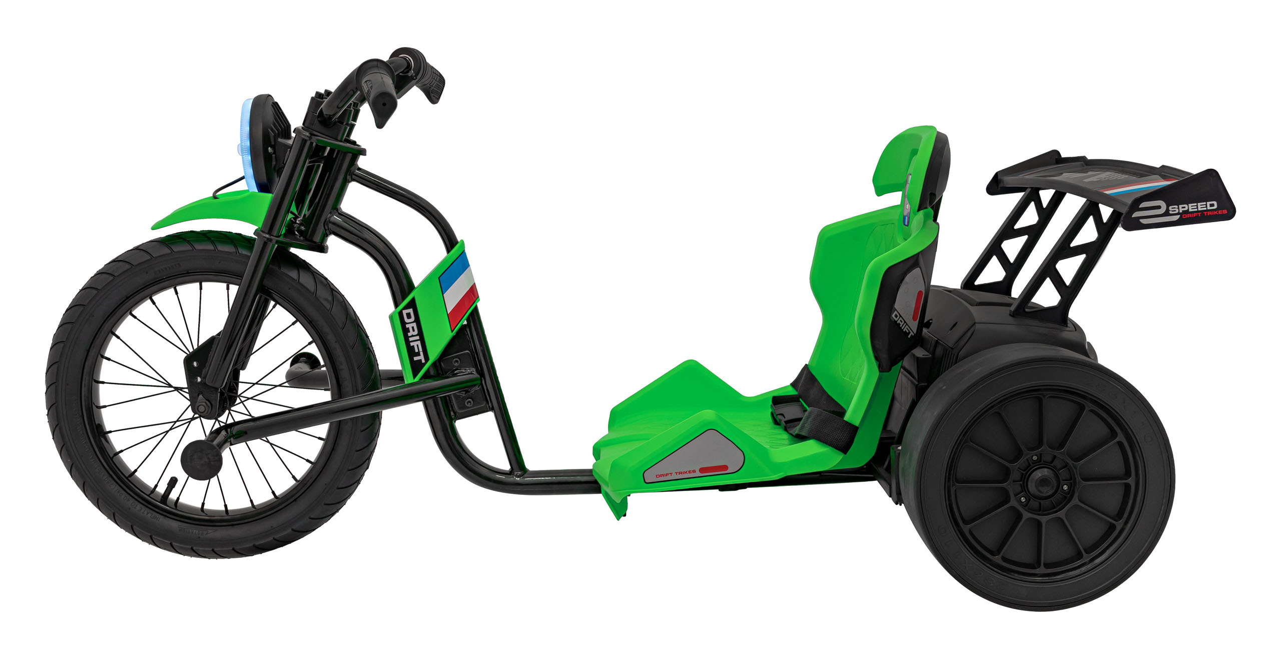 Drift trike electric pentru copii DRIFT BIKE '21 24V 500W faruri cu LED, viteza max 14 km/h (2338) Verde - Autokids.ro - poza 4