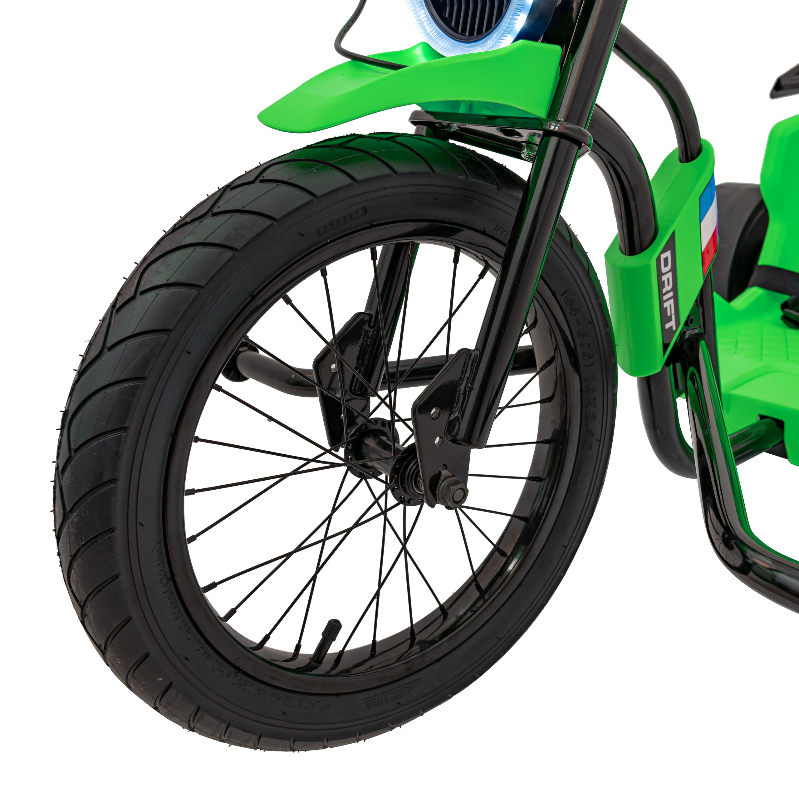 Drift trike electric pentru copii DRIFT BIKE '21 24V 500W faruri cu LED, viteza max 14 km/h (2338) Verde - Autokids.ro - poza 5