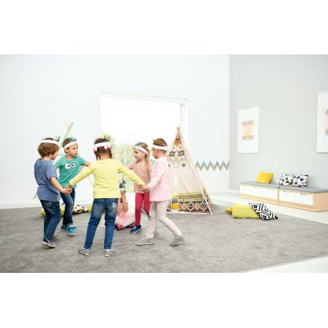 Dulap bancuta Quadro 2 locuri, culoare artar, saltea sezut gri - poza 5