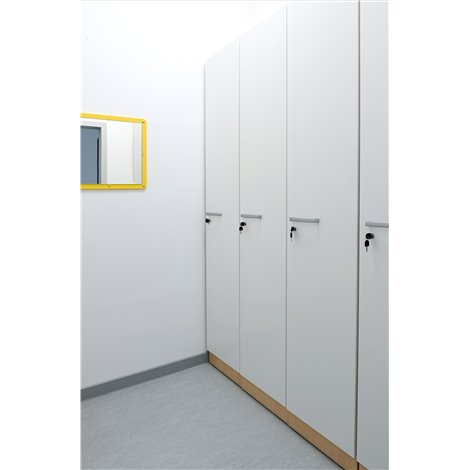 Dulap cancelarie Grande, inalt, 2 persoane, adancime 39,8 cm, culoare artar, usi albe - poza 5