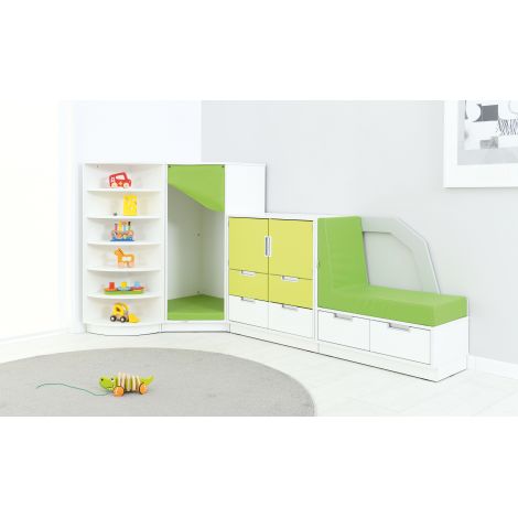 Dulap colt de relaxare alb - poza 1