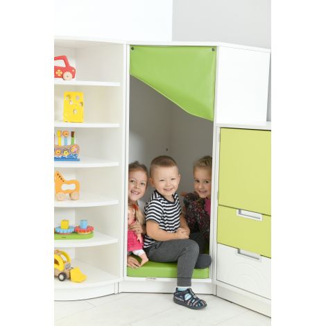Dulap colt de relaxare alb - poza 2