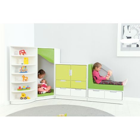 Dulap colt de relaxare alb - poza 3