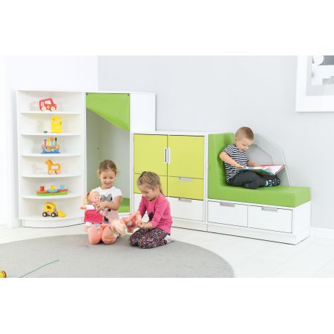 Dulap colt de relaxare alb - poza 4