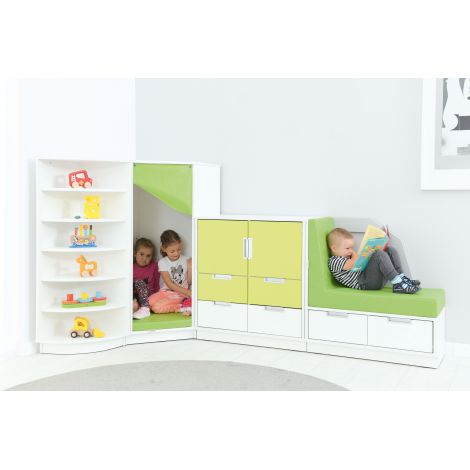 Dulap colt de relaxare alb - poza 5