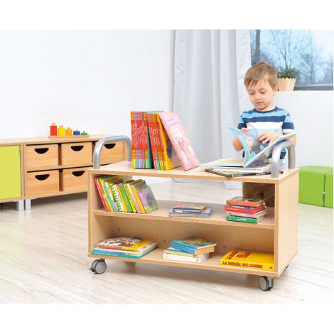 Dulap cu roti Flexi pentru pastrat si transportat carti - poza 4