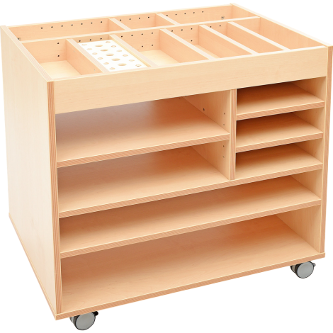 Dulap cu roti si compartimente speciale pentru materiale de creatie - poza 1