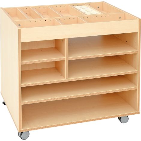 Dulap cu roti si compartimente speciale pentru materiale de creatie - poza 2
