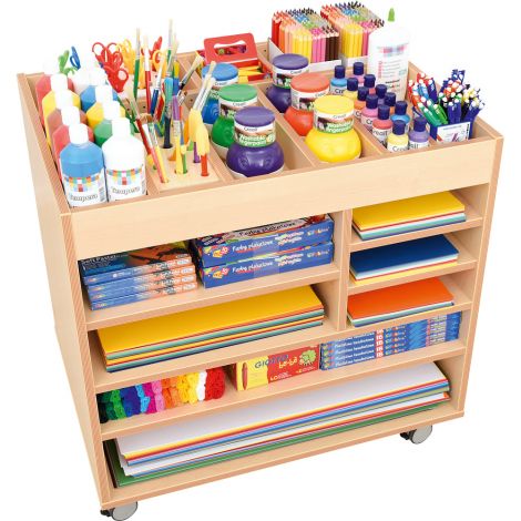 Dulap cu roti si compartimente speciale pentru materiale de creatie - poza 3