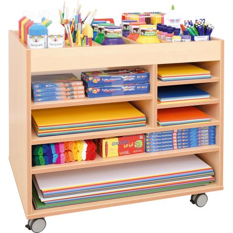 Dulap cu roti si compartimente speciale pentru materiale de creatie - poza 4