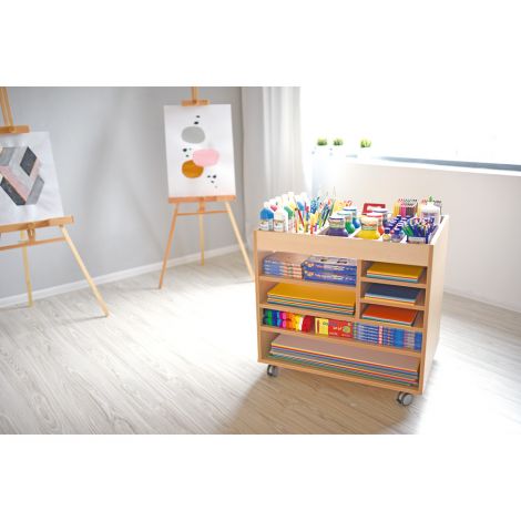 Dulap cu roti si compartimente speciale pentru materiale de creatie - poza 5