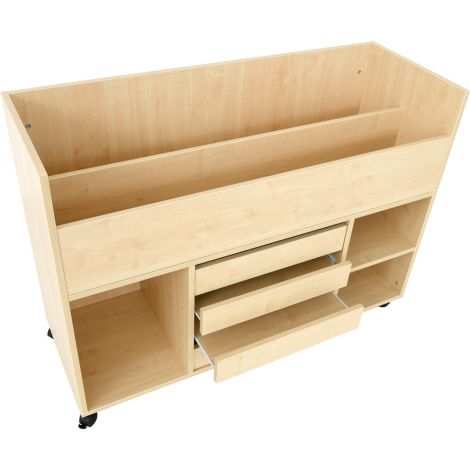 Dulap cu roti TFAW pentru depozitare materiale de creatie, artar, gradinita si scoala - poza 2