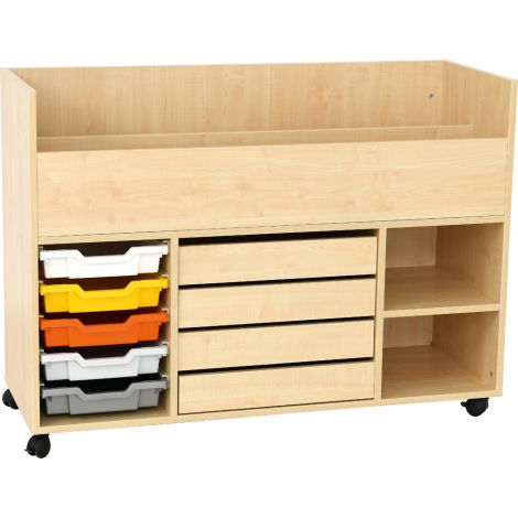 Dulap cu roti TFAW pentru depozitare materiale de creatie, artar, gradinita si scoala - poza 3