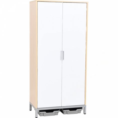 Dulap cu usi verde lime si polite metalice pentru 12 olite - poza 1