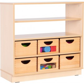 Dulap D cu 3 rafturi, semideschis, cu plinta – Flexi - poza 3