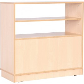 Dulap D cu 3 rafturi, semideschis, cu roti – Flexi - poza 4