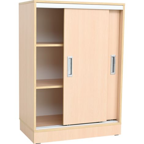 Dulap depozitare materiale educationale Grande L, usi culisante, artar, gradinita si scoala - poza 2
