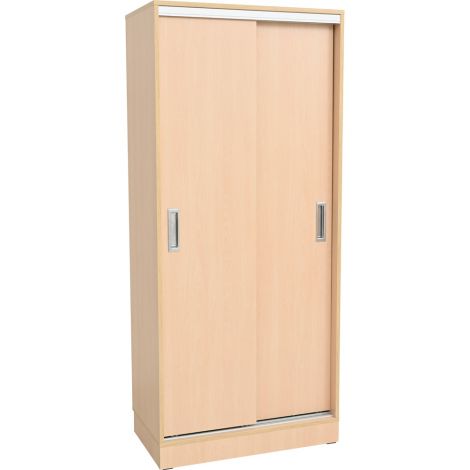 Dulap depozitare materiale educationale Grande, latime 100 cm, usi culisante, artar, gradinita si scoala - poza 1