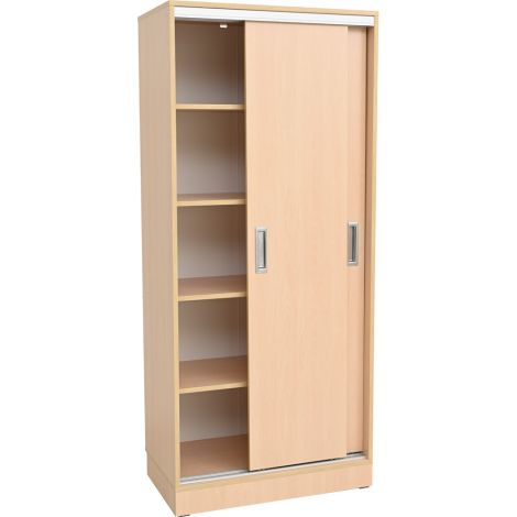 Dulap depozitare materiale educationale Grande, latime 100 cm, usi culisante, artar, gradinita si scoala - poza 2