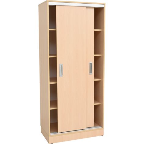 Dulap depozitare materiale educationale Grande, latime 82 cm, usi culisante, artar, gradinita si scoala - poza 3