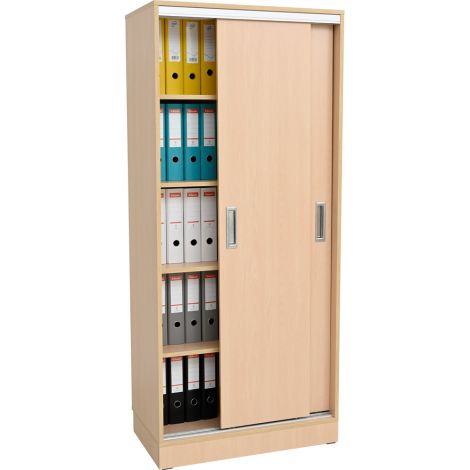 Dulap depozitare materiale educationale Grande, latime 82 cm, usi culisante, artar, gradinita si scoala - poza 4