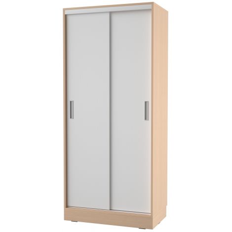 Dulap depozitare materiale educationale Grande low, latime 82 cm, usi culisante, artar, gradinita si scoala - poza 2