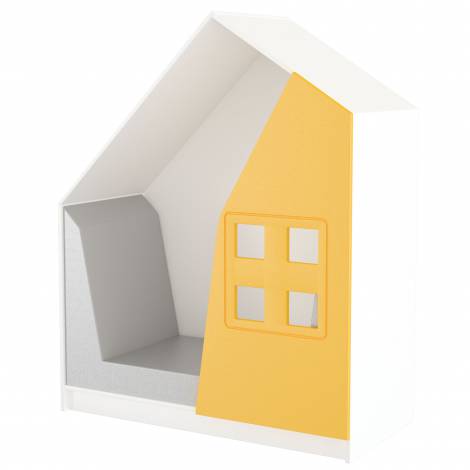 Dulap gradinita Casuta Quadro alb-galben - poza 2