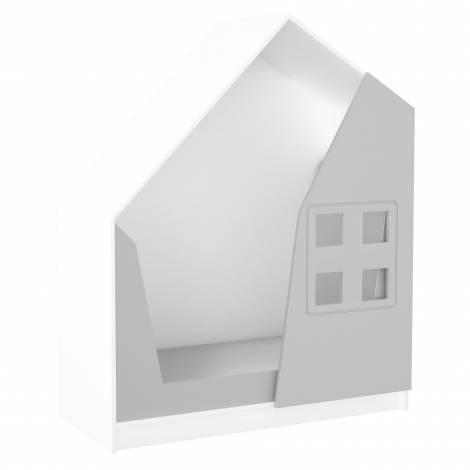 Dulap gradinita Casuta Quadro alb-gri - poza 1