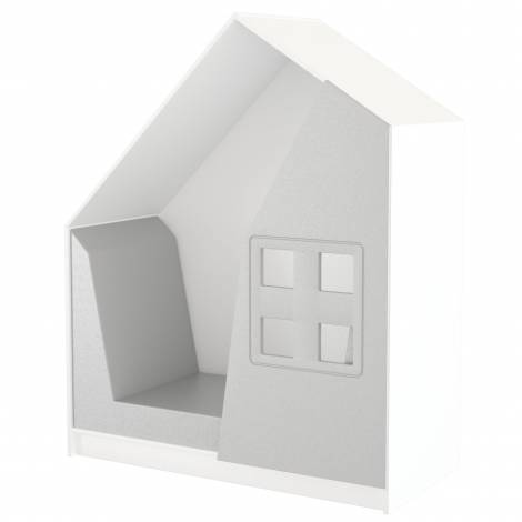 Dulap gradinita Casuta Quadro alb-gri - poza 2