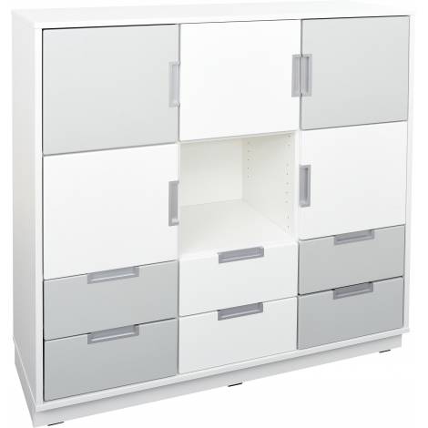 Dulap gradinita cu 9 compartimente Quadro L alb - poza 3