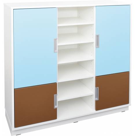 Dulap gradinita cu 9 compartimente Quadro L alb - poza 4