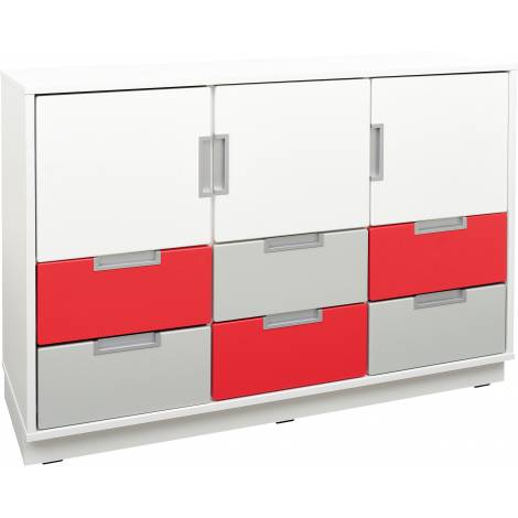 Dulap gradinita Quadro M alb cu 6 compartimente - poza 3