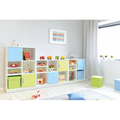 Dulap gradinita Quadro M alb cu 6 compartimente - poza 5
