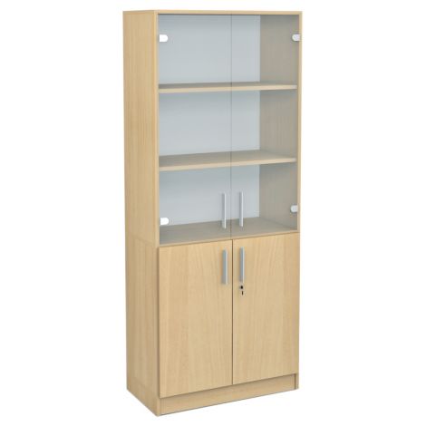 Dulap inalt cu vitrina, culoare artar - poza 1