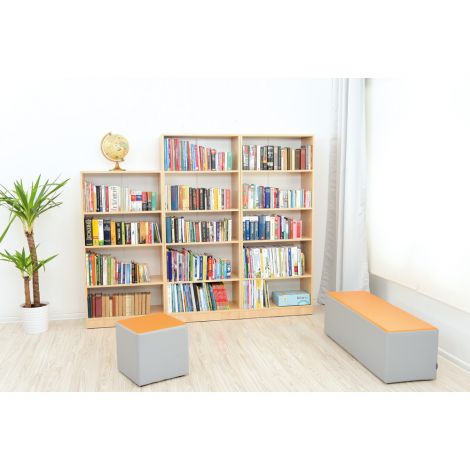 Dulap inalt pentru biblioteca, 185 cm, culoare artar - poza 2