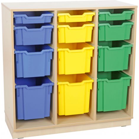 Dulap L cu plinta Flexi cu 3 compartimente pentru containere din plastic - poza 2
