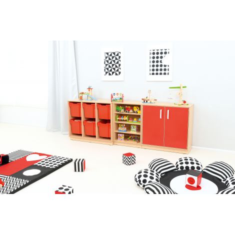 Dulap M cu picioare Flexi cu 3 compartimente pentru containere din plastic - poza 2