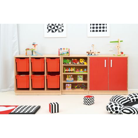Dulap M cu picioare Flexi cu 3 compartimente pentru containere din plastic - poza 4