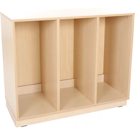 Dulap M cu plinta Flexi cu 3 compartimente pentru containere din plastic - poza 1