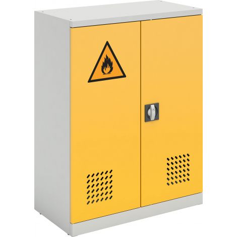 Dulap metalic securizat pentru depozitare substante chimice, dotare laborator scolar, 100 x 50 x 105 cm - poza 1