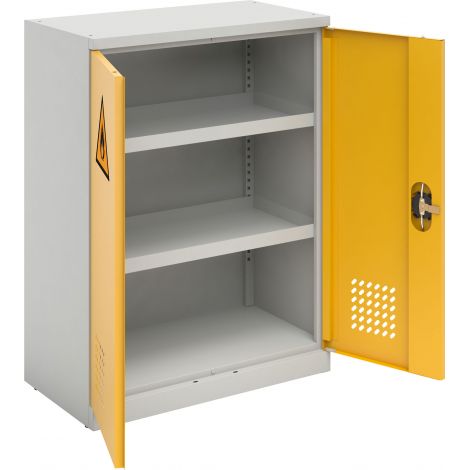 Dulap metalic securizat pentru depozitare substante chimice, dotare laborator scolar, 100 x 50 x 105 cm - poza 2